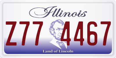 IL license plate Z774467