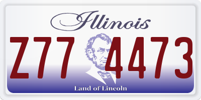 IL license plate Z774473