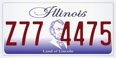 IL license plate Z774475