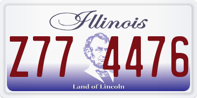 IL license plate Z774476