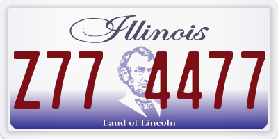 IL license plate Z774477