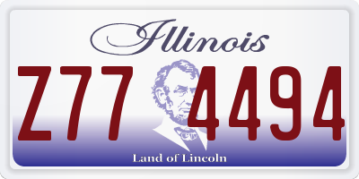 IL license plate Z774494
