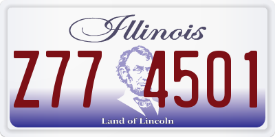 IL license plate Z774501