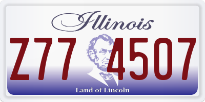 IL license plate Z774507