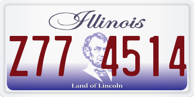 IL license plate Z774514