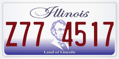 IL license plate Z774517