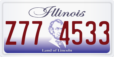 IL license plate Z774533