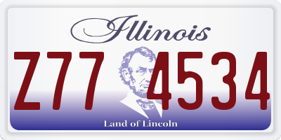 IL license plate Z774534