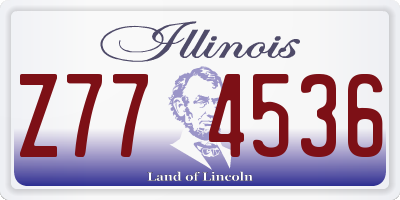 IL license plate Z774536