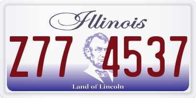 IL license plate Z774537