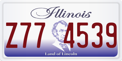 IL license plate Z774539