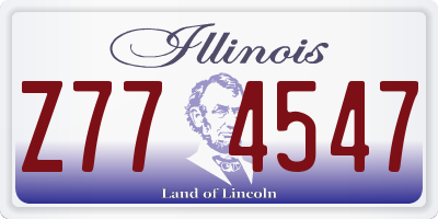 IL license plate Z774547