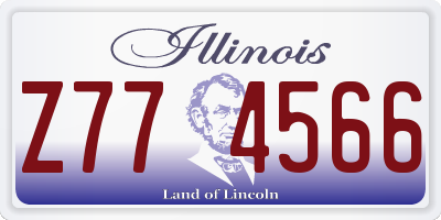 IL license plate Z774566