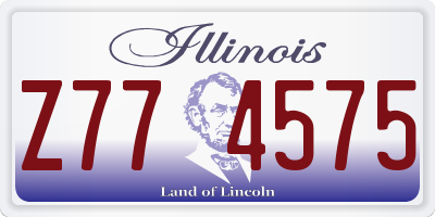 IL license plate Z774575