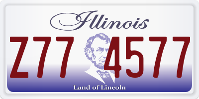IL license plate Z774577