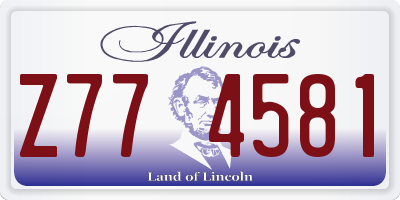 IL license plate Z774581