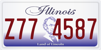 IL license plate Z774587