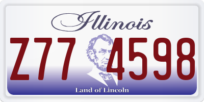 IL license plate Z774598