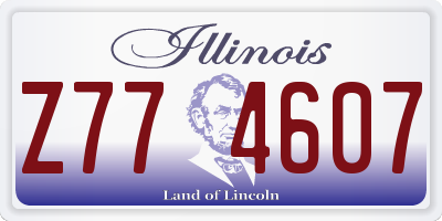 IL license plate Z774607