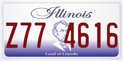 IL license plate Z774616