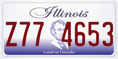 IL license plate Z774653