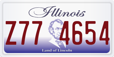IL license plate Z774654
