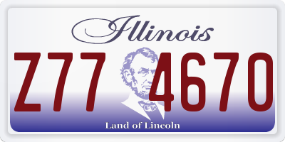 IL license plate Z774670