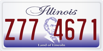 IL license plate Z774671