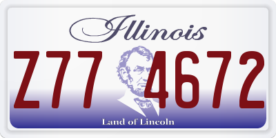 IL license plate Z774672