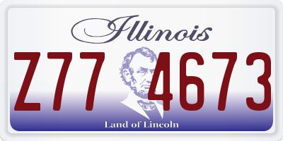 IL license plate Z774673