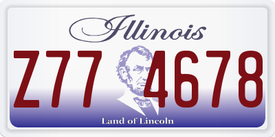 IL license plate Z774678