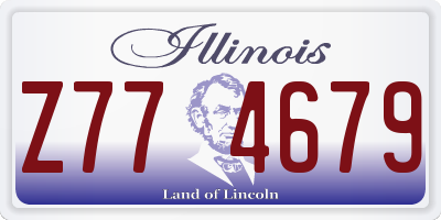 IL license plate Z774679