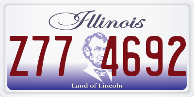 IL license plate Z774692