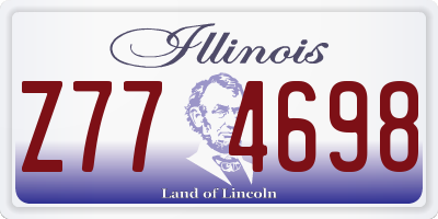 IL license plate Z774698