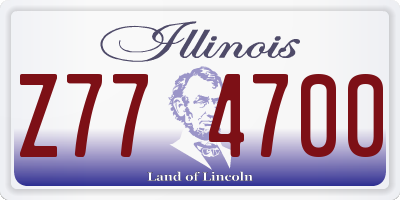 IL license plate Z774700