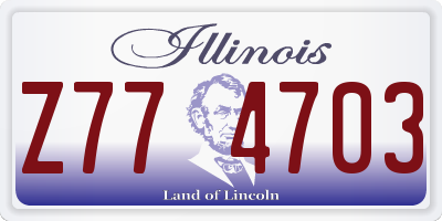 IL license plate Z774703