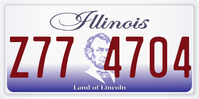 IL license plate Z774704