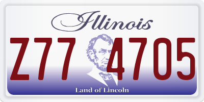 IL license plate Z774705