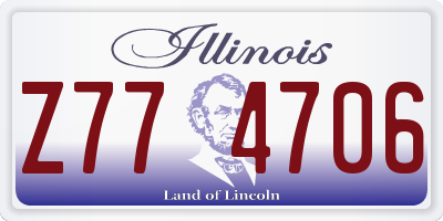 IL license plate Z774706