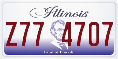 IL license plate Z774707