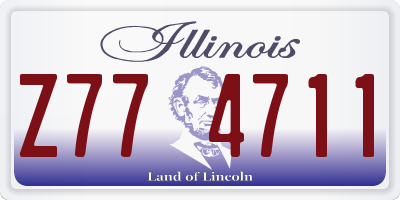 IL license plate Z774711