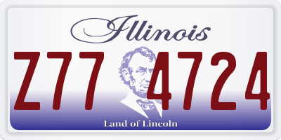 IL license plate Z774724
