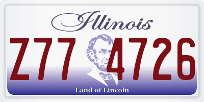 IL license plate Z774726