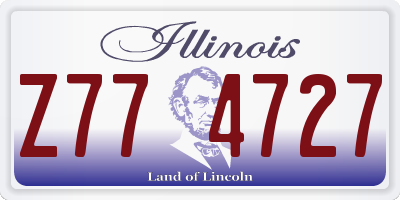 IL license plate Z774727