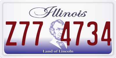 IL license plate Z774734
