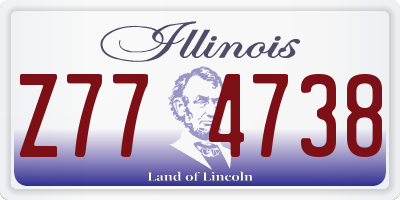 IL license plate Z774738