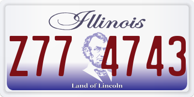 IL license plate Z774743