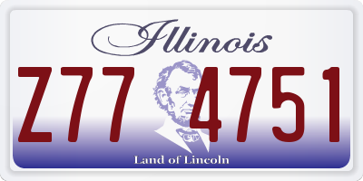 IL license plate Z774751