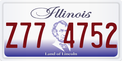 IL license plate Z774752