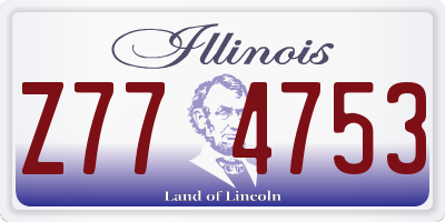 IL license plate Z774753